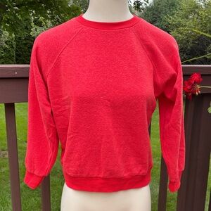 Urban Outfitters Red Crew Neck Lightweight Sweatshirt